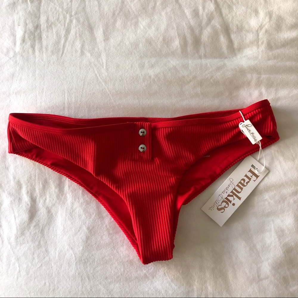 Frankie’s Bikinis XS red bottoms